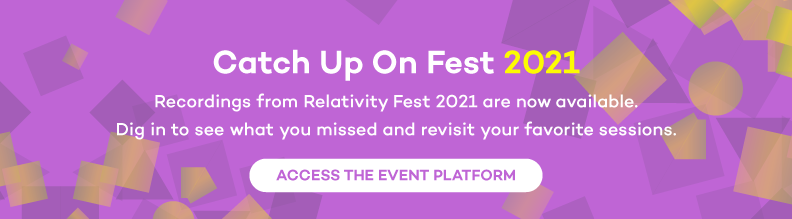 Catch Up on Relativity Fest 2021 While Recordings Are Available